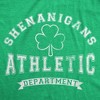 Womens Tee Shenanigans Athletic Department Funny St Patricks Day Graphic T Shirt - Crazy Dog Women's T Shirt - 2 of 4