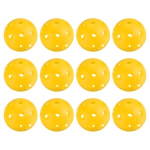 Unique Bargains Durable Precision Technology Good Balance Application Pickleball Balls 12 Pcs - 1 of 4