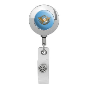 Wonder Woman Movie Golden Lasso Logo Metal Chrome Badge ID Card Holder Clip - 1 of 3