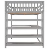 PAGED Twin Size Loft Bed with Desk Modern Simple Pine Bed Frame with 4-layer Storage Shelf and Ladder for Bedroom - 4 of 4