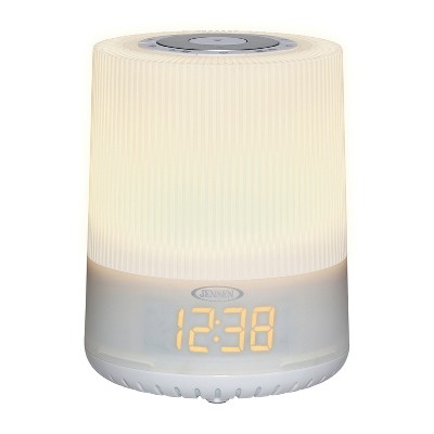JENSEN JCR-360 Mood Lamp FM Digital Dual-Alarm Clock Radio with Nature Sounds