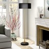 Hudson and Canal 2-Light Two-Tone Floor Lamp with Metal Shade Brass/Blackened Bronze/Black: UL Listed, Modern Design, 62" Height - 3 of 4