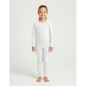 City Threads Girls USA-Made Soft & Cozy Thermal Long Johns 2-Piece Set - Warm Base Layer & Loungewear - 1 of 4