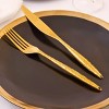 Godinger Silver 20pc Avelino Mirrored Stainless Steel Flatware Set Gold: Service for 4, Dishwasher-Safe, Includes 4 Teaspoons - 4 of 4
