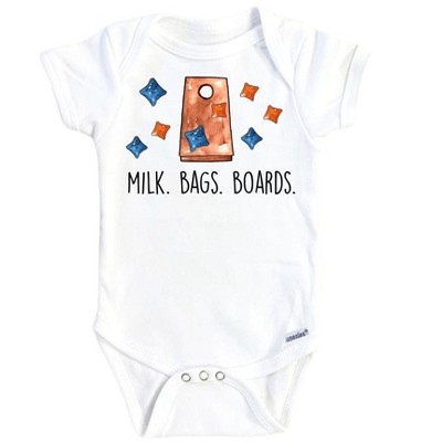 Cornhole Milk Bags Onesie® Baby Boy Girl Clothes Infant Bodysuit Funny Cute Newborn GS1