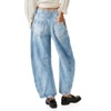 Imily Bela Womens Vintage Boyfriend Baggy Wide Leg Barrel Mid Rise Denim Ankle Pants - 4 of 4