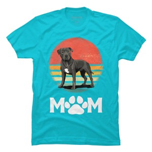 Men's Design By Humans Mother's Day Pittie Mom Pitbull Dog Lovers By JorgeLopez T-Shirt - 1 of 2