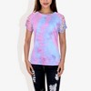 Anna-Kaci Women's Short Sleeve Tie-Dye Top with Cut-Out Shoulder Design Casual Summer T-Shirt - 2 of 4