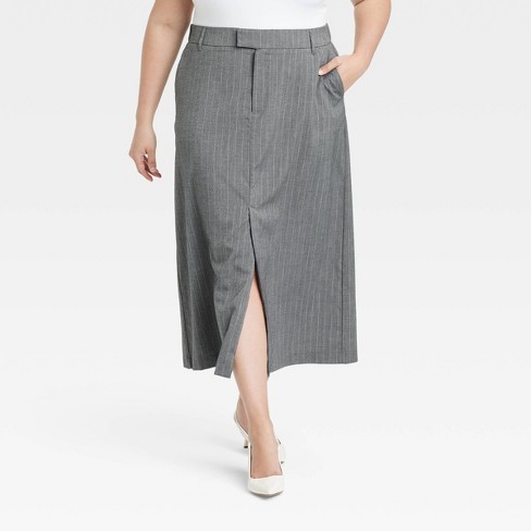 Women's midi skirts gray sales
