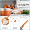 Chery Life 6 Pcs Kitchen Cookware Set, Nonstick Pot and Pan Set-Wok, Soup, Milk Pot Set, Orange - 3 of 4