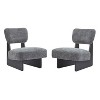 Christopher Knight Home Carlos Modern Wood Upholstered Accent Chair (Set of 2) - 3 of 4