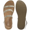 Alpine Swiss Womens Flat Strappy Rhinestone Sandals Gladiator Shoes - 3 of 4