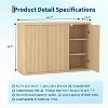 Fluted Sideboard Buffet Cabinet, 46in Wide Cupboard Coffee Bar Console Table Credenza with Storage and Adjustable Shelves - 2 of 4
