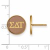 Black Bow Jewelry 14k Yellow Gold Plated Sterling Silver Sigma Delta Tau Greek Life Stud Earrings - 2 of 3