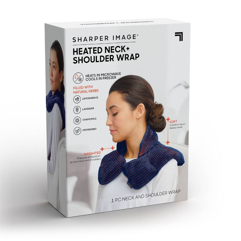 Sharper Image Neck Shoulder Massage Body Wrap - Navy, 6 of 9