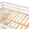 NicBex Full/Queen Size Wood Loft Bed with Built-in Desk,Safety Guardrails and Ladder for Kids Teens Adults - 4 of 4