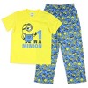 Minions Boys' Pajamas One In A Minion Sleep Shirt and Pant 2 Piece Sleep Set Multicolored - 2 of 4
