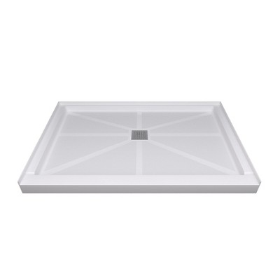 GreenEver Glasstone shower base SMC solid white finish 4832