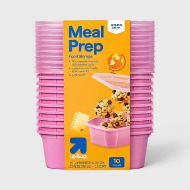 Food Storage Containers Deli/Snack - 12oz/10pk - Pink - up&up™