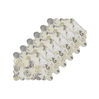 C&F Home Cannon Beach Cotton Placemat Machine Washable Set of 6