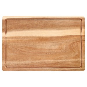 Large Acacia Cutting Boards for Kitchen, Wood XL Cutting Board with Juice Groove, Butcher Block Wooden Chopping Board for Kitchen, Meat - 1 of 4