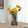 Uniquewise Set of 2 Square Frosted Clear Glass Table Vase - A Timeless Centerpiece for Dining Tables, Living Rooms, Bedrooms, Hotel Reception Areas - 2 of 4