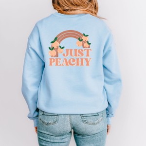 Simply Sage Market Just Peachy Rainbow Front and Back Design Sweatshirt - 1 of 4