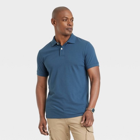 Men's Polo Shirt - Blue - XXL