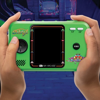 Green Handheld Galaga/Galaxian Pocket Player Pro Console