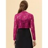 INSPIRE CHIC Women's Elegant Sheer Floral Lace Crop Bolero Shrug - 4 of 4