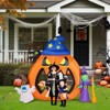 SEVOBAL 6.9ft Halloween Inflatable Pumpkin Set Photo-Ready Design Festive Pumpkin Ornament Outdoor Indoor Party, Multicolored, 35"*12"*26" - 2 of 4