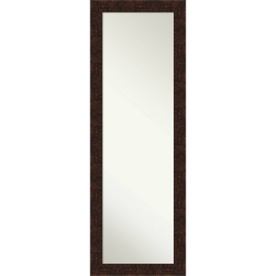 18" x 52" William Narrow Framed Full Length on the Door Mirror Bronze - Amanti Art