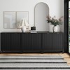 Nathan James Set of 3 Jasper Wood Fluted Console Table with Doors - 2 of 4