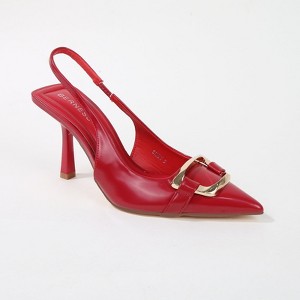 Berness Women's Cindy Buckle Accent Slingback Stiletto Heels - 1 of 4