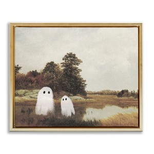 Stupell Industries Ghost Pair in Autumn Countryside Floating Frame Canvas Wall Art - 1 of 4