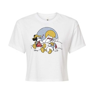 Women's - Disney - Mickey & Friends Cropped Graphic T-Shirt - 1 of 4