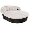 6-Pieces Outdoor Patio PE Rattan Daybed Sunbed with Retractable Canopy and Washable Cushions - 4 of 4