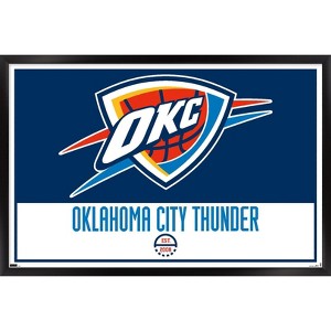 Trends International NBA Oklahoma City Thunder - Logo 21 Framed Wall Poster Prints - 1 of 4