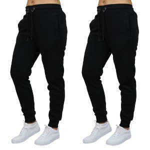 Blue Ice Women's Loose Fit  Fleece-Lined Jogger Sweatpants-2 Pack - 1 of 2