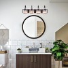 HOMLUX Modern 4-Light Bathroom Wall Light Fixture Glass Over Mirror Vanity Light - 4 of 4