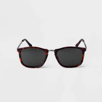Men's Tortoise Shell Square Combo Sunglasses - Goodfellow & Co™ Brown