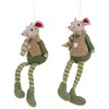 Northlight Set of 2 Boy and Girl Mice Christmas Ornaments 7.5" - 4 of 4