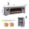 NAYSAYE Indoor Fireplace TV Stand Real Flame Style Fireplace for Warm Living Room , Gray, 75"*15.5"*25.5" - 3 of 4