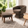 Okak Modern Upholstered Leisure Reading Accent Chair with Ottoman,Soft Padded Lazy Chair Set for Living Room,Bedroom - 3 of 4