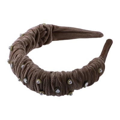 Unique Bargains Women's Rhinestone Faux Crystal Headband Hair Accessories 1.57 Inch Wide 1 Pc