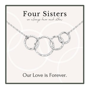 HOPE LOVE SHINE 4 Sisters Necklace – Gift for 4 Sisters Necklaces, Necklace with 4 Circles, 4 Circles Necklace - 1 of 4