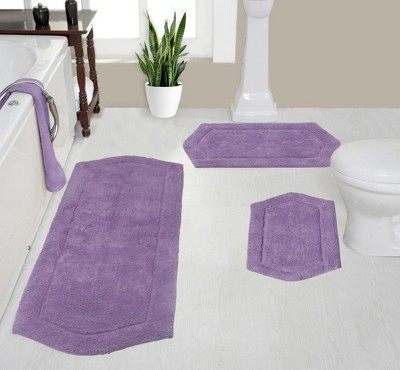 Waterford Collection Cotton Tufted Set of 3 Bath Rug Set - Home Weavers