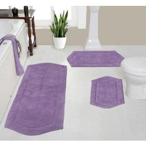 Waterford Collection Cotton Tufted Set of 3 Bath Rug Set - Home Weavers - 1 of 4