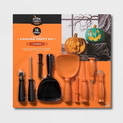 9-Tools & 16 Patterns Halloween Pumpkin Carving Party Kit - Hyde & EEK! Boutique™