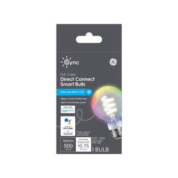 GE CYNC Smart Globe Light Bulb, Full Color, Bluetooth and Wi-Fi Enabled